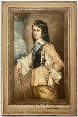 ATQ Prince Of Orange Portrait After Van Dyck By Samuel Arlent Edwards Mezzotint • $800