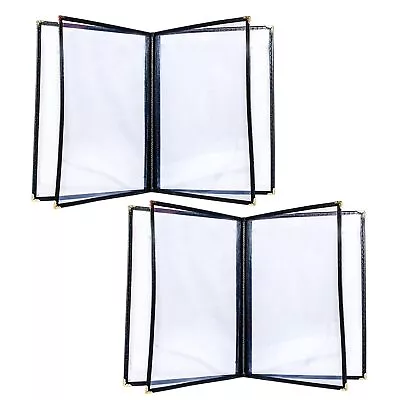 2PCS 8.5 X 11 Inch Menu Covers4 Page 8 View Transparent Restaurant Menu Cover... • $27.71