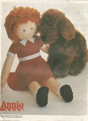 8118 Sewing Pattern UNCUT McCalls Annie Doll & Sandy Stuffed Animal Vintage 1980 • $11.99