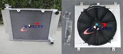 FOR Mazda RX2 RX3 RX4 RX5 RX7 Aluminum Alloy Radiator&shroud With Pipe • $240