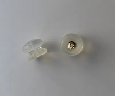 14k Yellow Gold Earring Backs - 14kt Replacement Silicone Earring Backs - NEW • $6.50