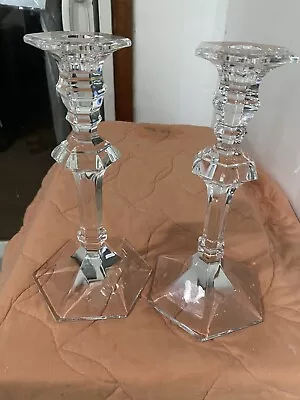 Val St Lambert  Pair Of Candle Holders • $55