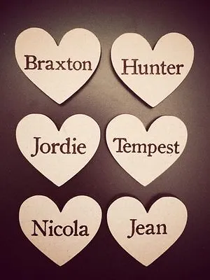 £0.99 • Buy Wooden Personalised Hearts 