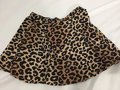NEW Gymboree Right Meow Black Brown Leopard Cheetah Twirl Skirt 6 • $16.16