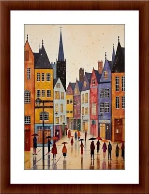 £4.99 • Buy Urban Painting Lowry Style Digital Art  A4print Poster  Home Decor Gift Wall Art