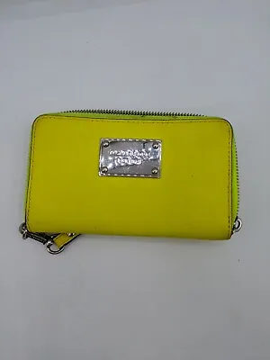 Michael Kors IPhone 5 4S And 4 Multifunction Phone Case Wristlet Neon Yellow • $25