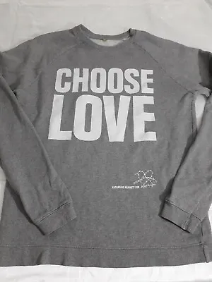 Choose Love Katharine Hamnett For Help Refuges Grey Sweatshirt Jumper Sweater • £9.99