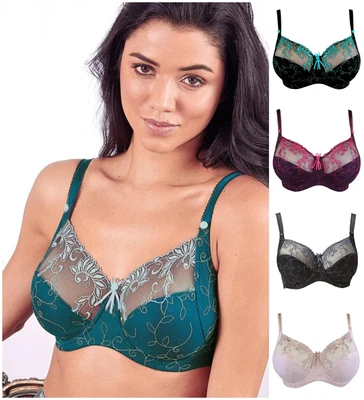 £23.40 • Buy Pour Moi Imogen Rose Bra 3804 Underwired Full Cup Non Padded Womens Lingerie
