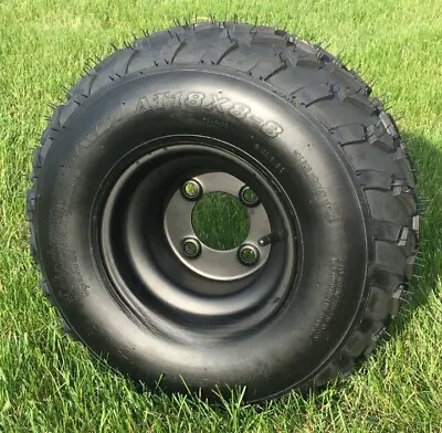 2 Sets Lug All Terrain 18x8.0-8 Lawn Garden Tires And 8” Black Steel Wheels • $249.99