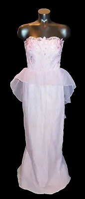 Eve Of Milady Vintage 80s Lavender Organza Bridesmaid Party Prom Dress 8 • $37.49