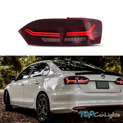 LED Red Tail Lights For Volkswagen VW Jetta MK6 2011-2014 Sequential Rear Lamp • $219.99