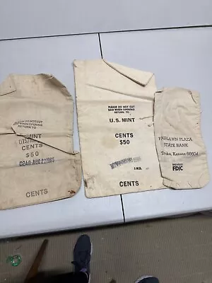 U.S. Mint Bags Vintage Cents And Fairlawn State Bank Bag • $12.99