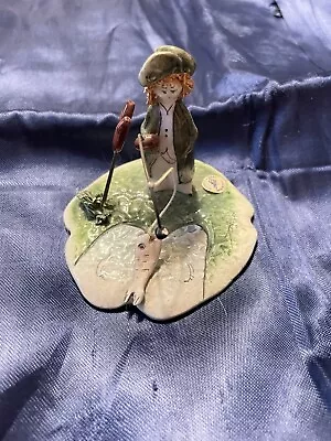 Vintage Zampiva Figurine Fishing Italy • $14.99