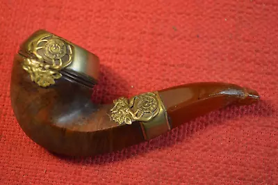 Brc Vintage Tobacco Smoking Pipe With Gold Rare Estate Fancy • $39