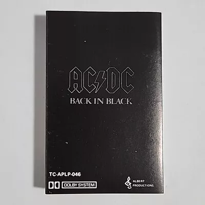 AC/DC - 'Back In Black' Cassette Tape Album 1980 AUST. PRESSING ALBERT PROD. • $33.99