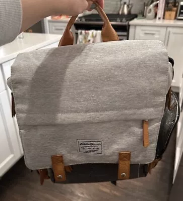 Eddie Bauer Diaper Bag Backpack: 1st Adventure (Gray)-Insulated Pocket  • $2.99