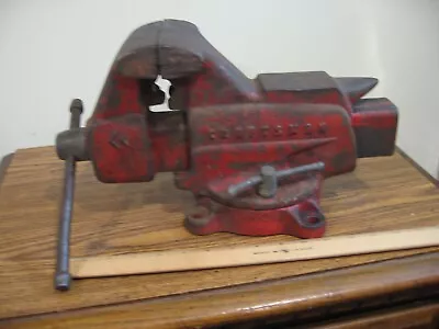 VINTAGE CRAFTSMAN BENCH VISE  5  JAWS 39 Lbs USA No. 10- 506-51810 Opens 8  NR • $99.95