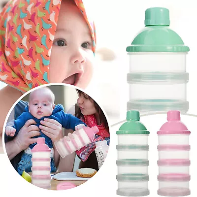Baby Milk Powder Formula Dispenser NonSpill Smart Stackable Mini Food Storage • £5.42