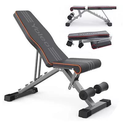 Foldable Dumbbell Bench Weight Training Fitness Incline Bench Adjustable Workout • $90.24