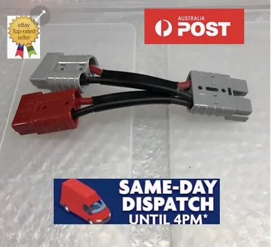 Anderson Red Style Plug 50 Amp Connector Double Y Adaptor 8B&S 59 AMP Auto Cable • $26.99