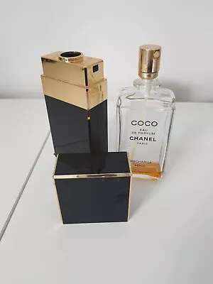 Vintage CHANEL COCO 60ml Eau De Parfum Recharge Refill & Black Case -  Very Rare • £15