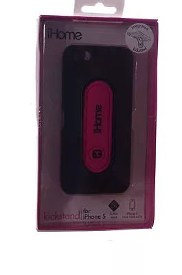 IHome IPhone 5 Kickstand Bright Pink Stand Black Hard Shell Holder Girl Case NEW • $9.99