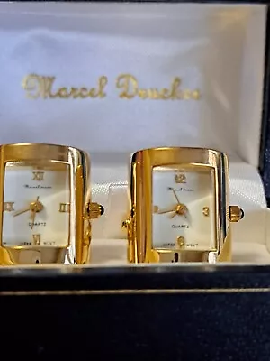 Designer Marcel Drucker Cufflink Watches Japan Movements Boxed New Batteries VGC • £49.95