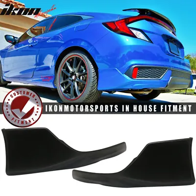 Fits 16-20 Honda Civic 2DR Coupe HFP Style Rear Bumper Lip Diffuser Side Aprons • $69.99