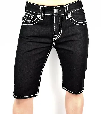 True Religion Men's Rocco Black Rinse Super T Jeans Shorts - 107054 • $95