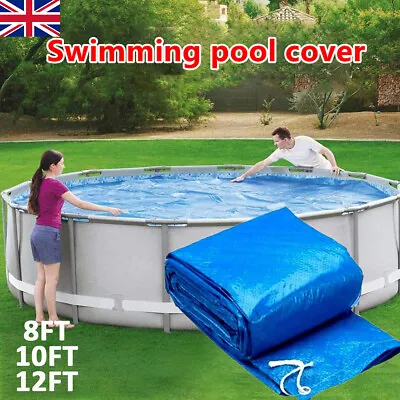 Round Swimming Pool Cover For Outdoor Garden Frame Family Paddling Pools 8-12ft. • £13.74