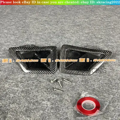 $84.64 • Buy 2x Carbon Fiber Front Bumper Side Air Vent Duct Intake Cover For Nissan 370Z Z34