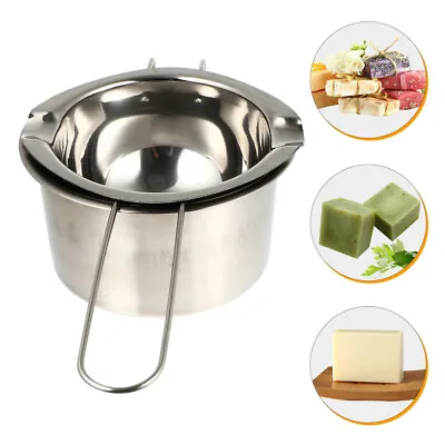  Stainless Steel Melting Pot Double Boiler Pan Candle Making • £7.06
