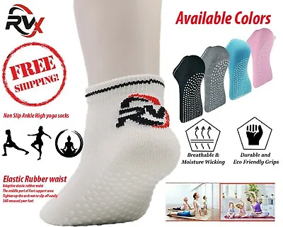 £2.45 • Buy Yoga Socks Ballet Sports Gym Non-Slip Cotton Pilates Exercise Grips Unisex UK