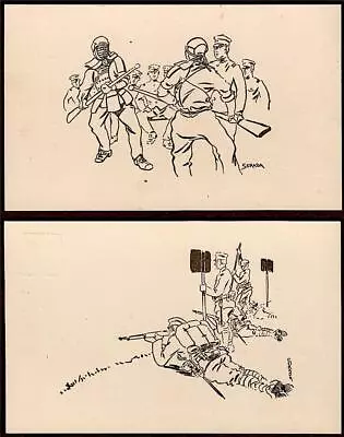 Lot Of 2 - Japanese Army 1930's-40's - ART - Military Life Soldiers In Training • $7.95