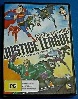 JUSTICE LEAGUE Super-Villains Masterminds Of Crime DVD NEW SEALED Region 4 • $7.10