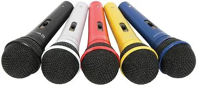 Dynamic Microphones Set Of 5 Colours For Home Party DJ Karaoke Singing Mic • £22.99