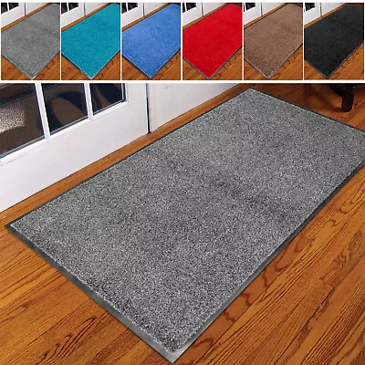 Door Mat Indoor Non Slip Mats Rug Washable Outdoor Welcome Rubber Coir Floor Rug • £46.99