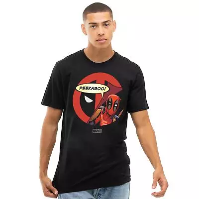 Marvel Mens T-Shirt Deadpool Peekaboo Top Tee S-2XL Official • £13.99