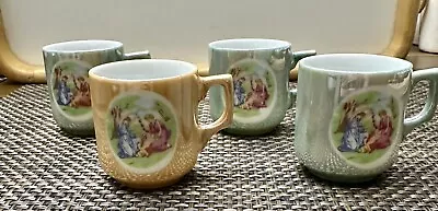 Vintage 1940’s Occupied Japan Lusterware Tea Cups-set Of 4 • $30