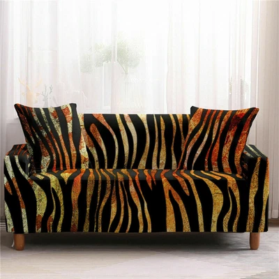 $53.44 • Buy Leopard Print Stretch Slipcovers Wrap All-Inclusive Couch Cover 1/2/3/4 Seater