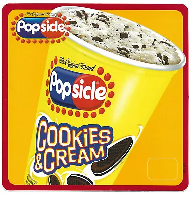 Popsicle Cookies & Cream Sticker-Vintage Ice Cream Truck Decal • $9.99