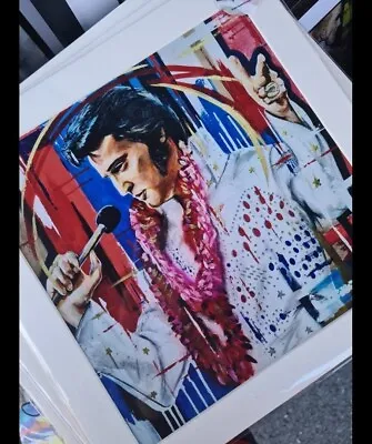 Elvis Presley ALOHA HAWAII Portrait Square Picture Print Wall Art • $27.32