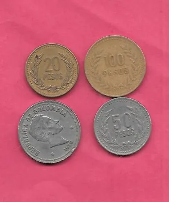 Colombia 4 Diff Different 1959-2003  Old Coin Lot Collection Set Group  W Old • $2.25