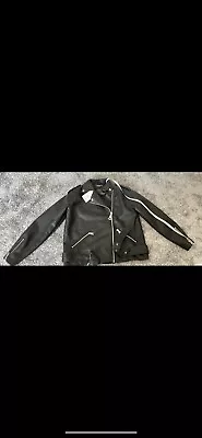 Missguided Leather Effect Jacket Size 6 NEW • £12