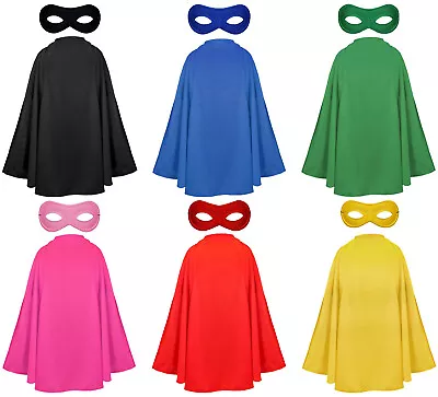 Superhero Cape And Mask Adult Halloween Fancy Dress Character Costume Kit Heroes • £12.99