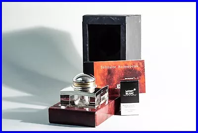 1990's MONTBLANC Inkwell CRISTALL STERLING SILVER & GOLD / NOS BOXED Rare • $1449