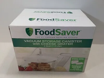$25 • Buy FoodSaver 2 Quart Vacuum Packaging Storage Container Canister  & Cheese Grater