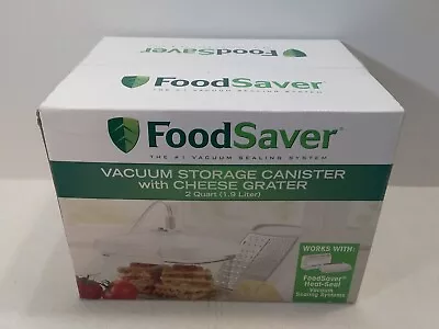 $25 • Buy FoodSaver 2 Quart Vacuum Packaging Storage Container Canister  & Cheese Grater