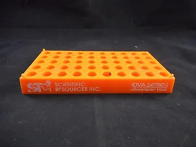 NOVA Plastic Vial Tube Rack Holder 12.5mm ID 50-Well Polypropylene Orange B • $10.99