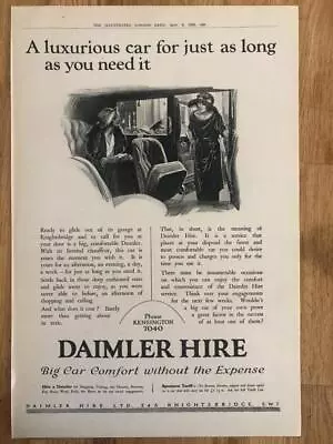 Large 1923 Daimler Hire Print-Ad/11x16/ (Jaguar) Limo Service For Hire-Great Art • £11.52